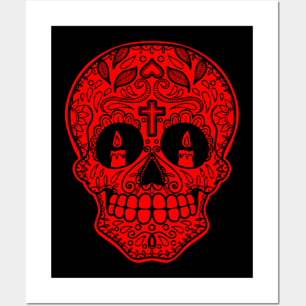 HomeSchoolTattoo sugarskull Wall Art by HomeSchoolTattoo